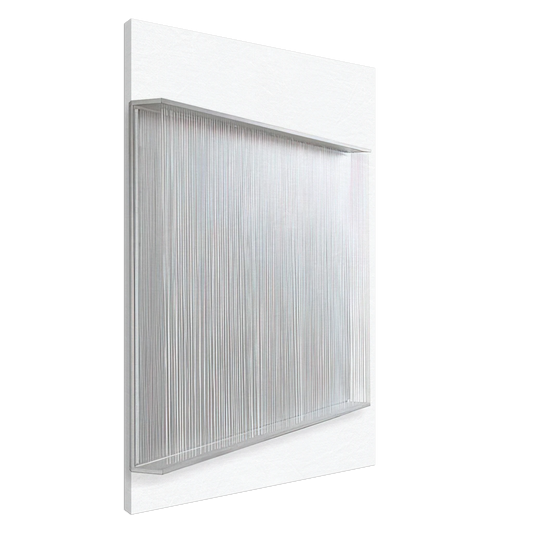 Jesus Rafael Soto - VIBRATION BLANCHE 1995 Canvas - 20x30 cm / 8x12 inches-canvas