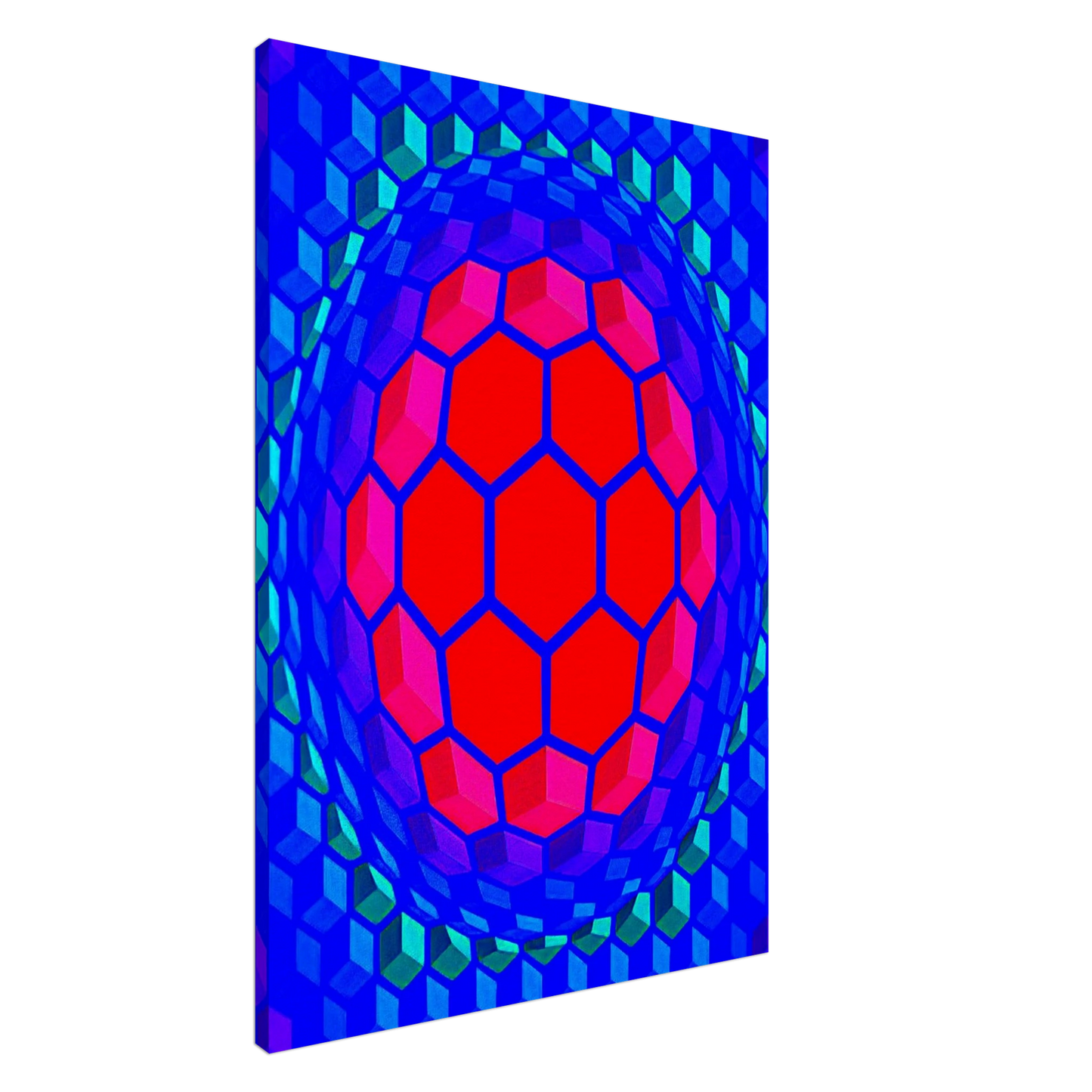 Victor Vasarely - Cheyt Pyr - 1971 Canvas - 20x30 cm / 8x12 inches-canvas