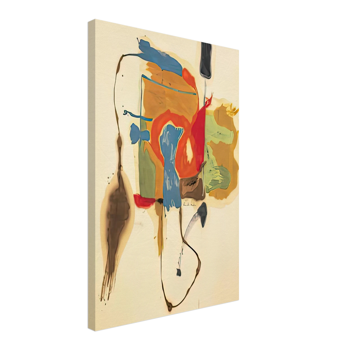 Helen Frankenthaler - Blue Form in a Scene, 1961- Canvas - 70x100 cm / 28x40 inches-canvas