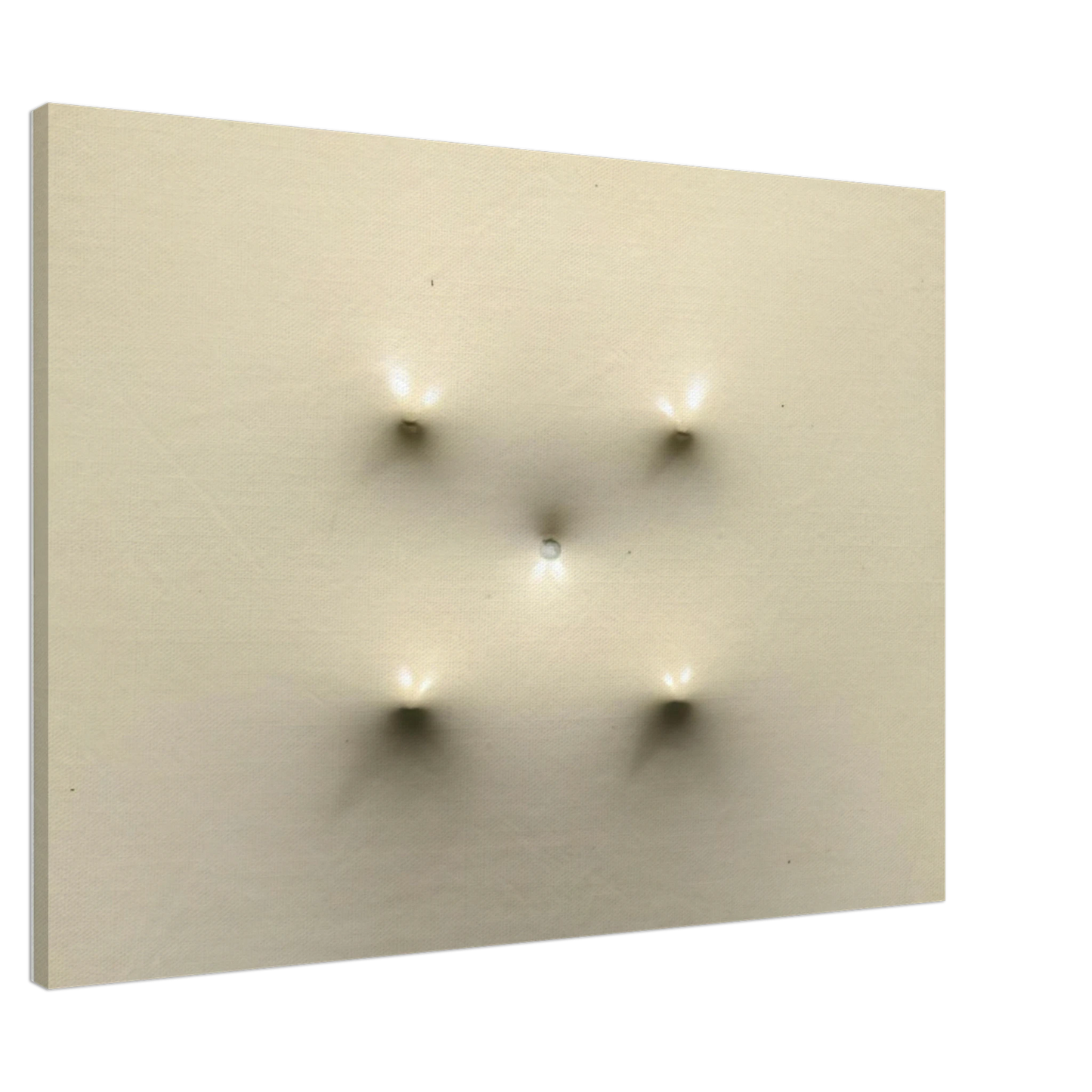 Enrico Castellani - Superficie Bianca - 1967 Canvas - 20x30 cm / 8x12 inches-canvas