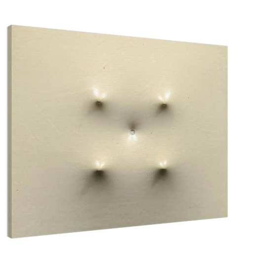 Enrico Castellani - Superficie Bianca - 1967 Canvas - 20x30 cm / 8x12 inches-canvas