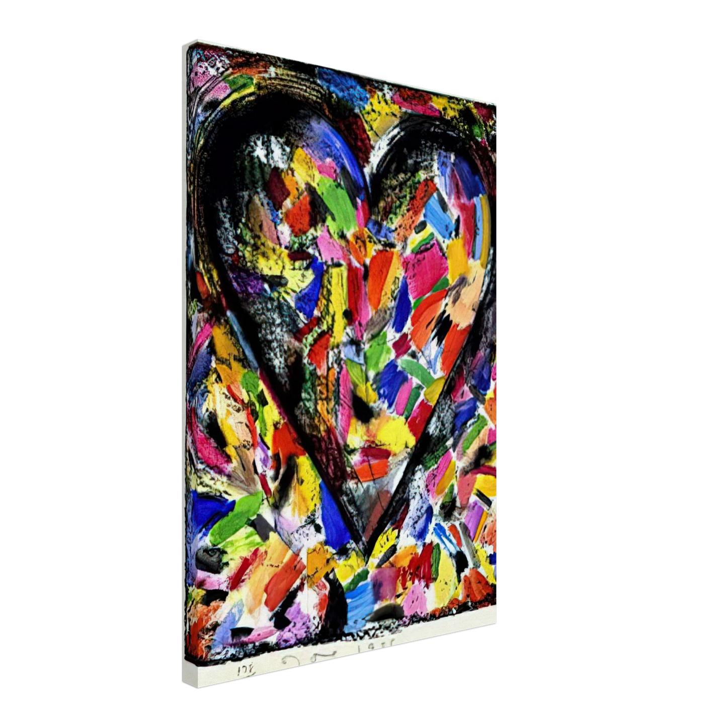 Jim Dine - CONFETTI HEART 1985 Canvas - 70x100 cm / 28x40 inches-canvas
