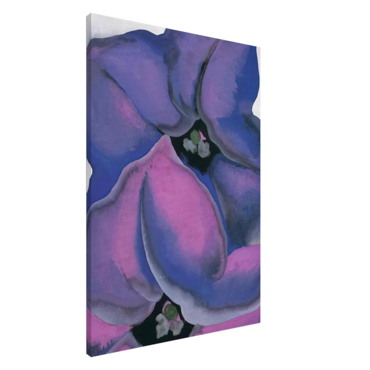 Georgia O'Keeffe - Purple Petunias Canvas - 20x30 cm / 8x12 inches-canvas