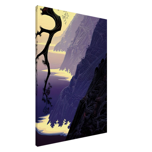 Eyvind Earle - Purple Mist Canvas - 20x30 cm / 8x12 inches-canvas