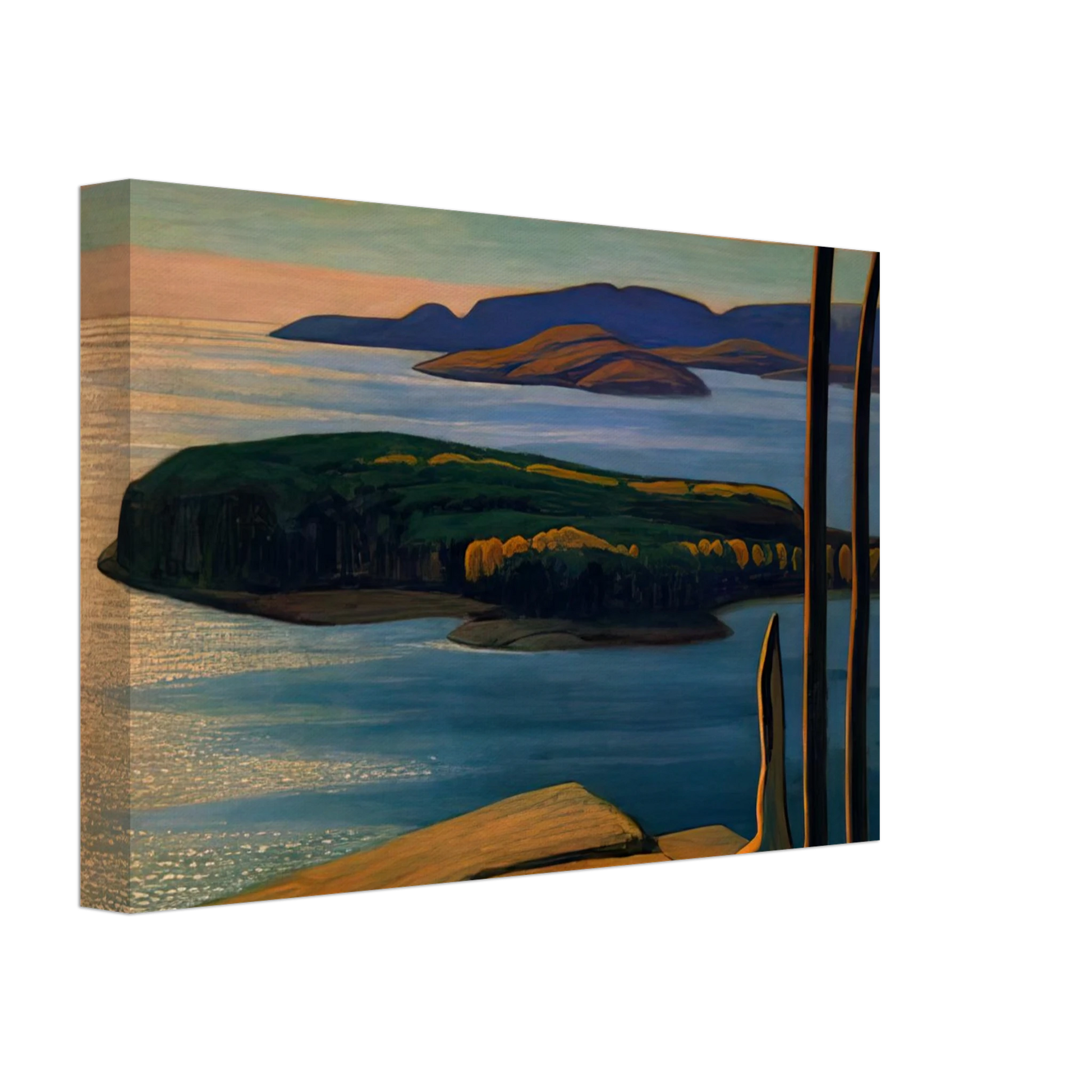 Lawren Harris - Afternoon Sun, Lake Superior - 1924 Canvas - 40x60 cm / 16x24 inches-canvas