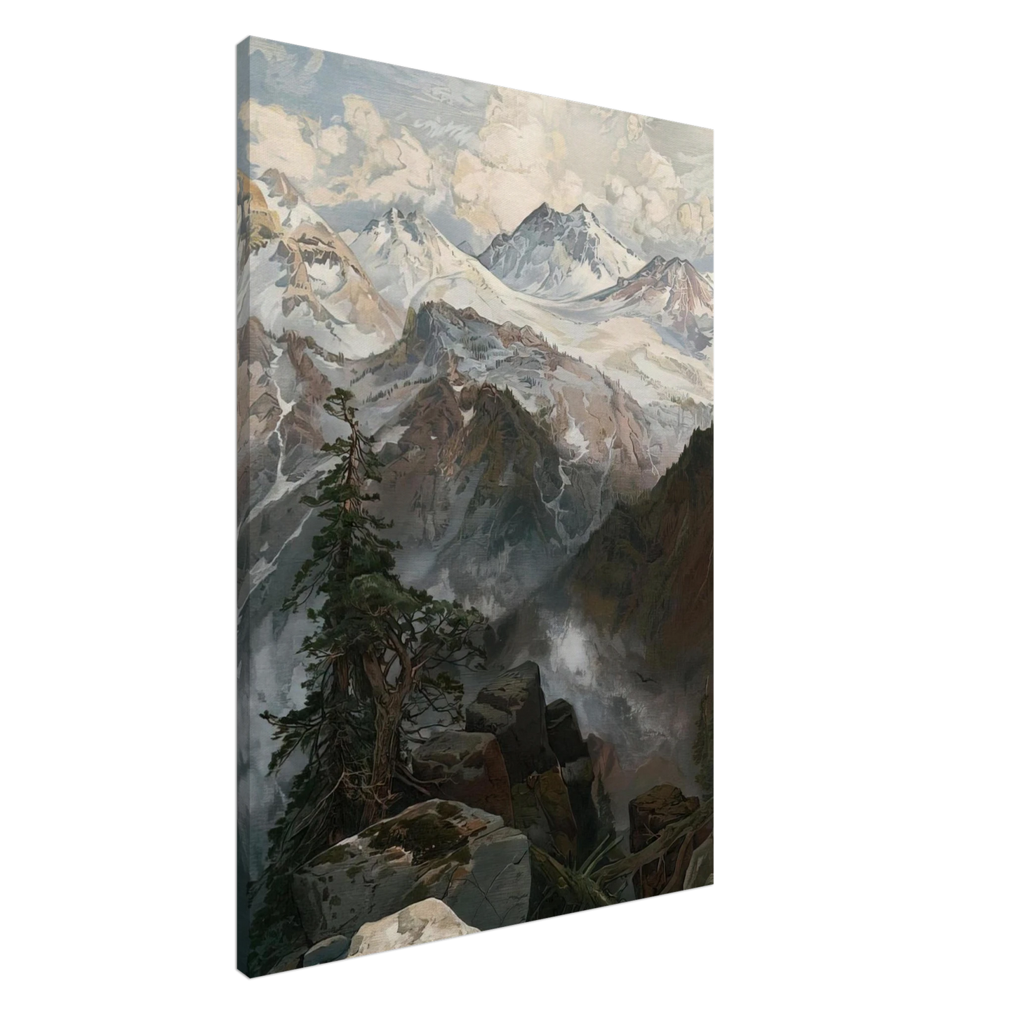 Thomas Moran - Summit of the Sierras Nevada Canvas - 20x30 cm / 8x12 inches-canvas