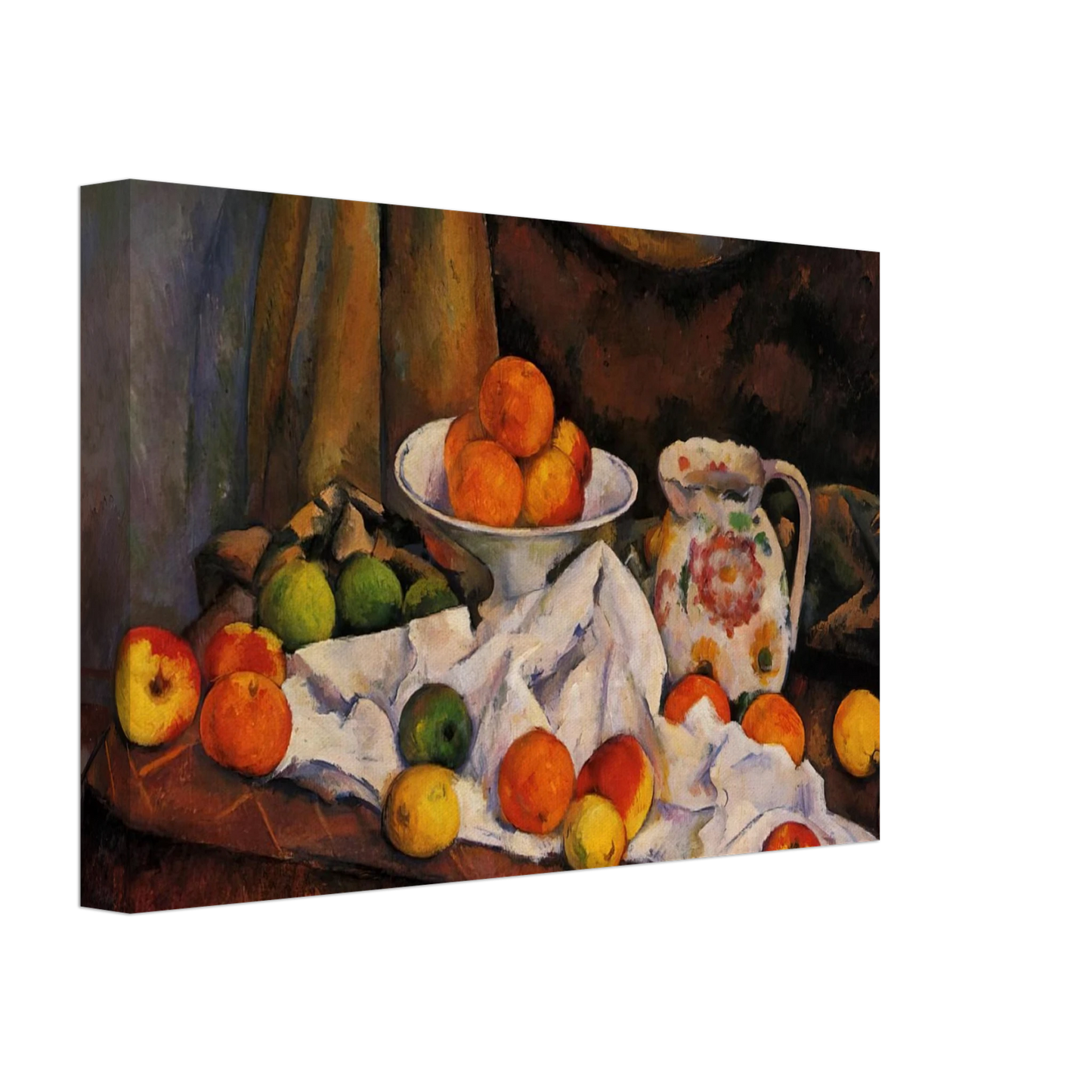 Paul Cezanne - Fruit Bowl, Pitcher and Fruit Canvas - 40x60 cm / 16x24 inches-canvas