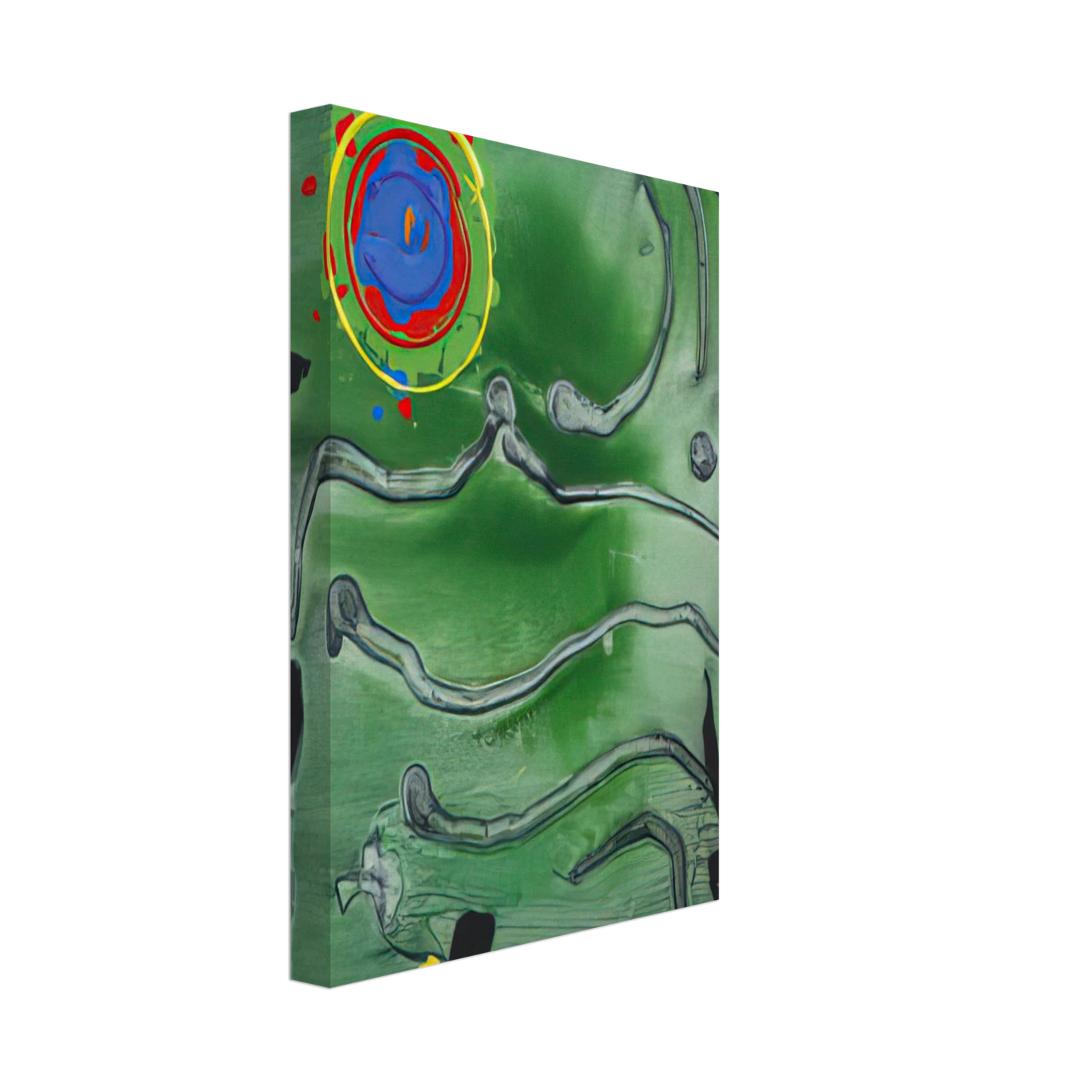 John Hoyland - Green Sea Moon - 2006 Canvas - 40x60 cm / 16x24 inches-canvas