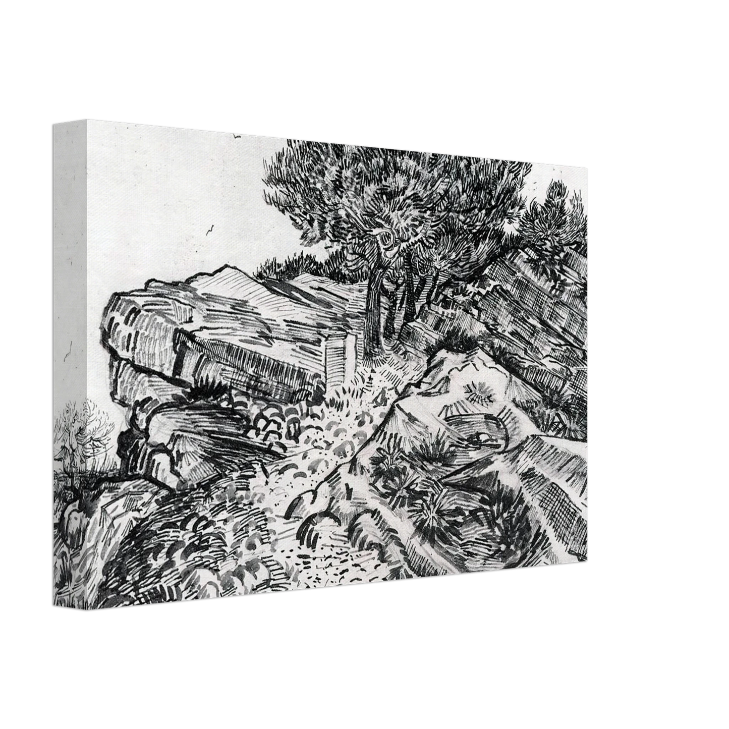 Vincent van Gogh - Montmajour Canvas - 40x60 cm / 16x24 inches-canvas