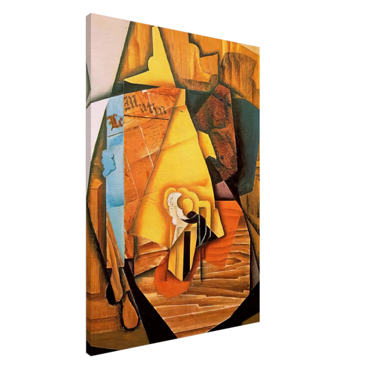 Juan Gris - A MAN IN A CAFE 1914 Canvas - 20x30 cm / 8x12 inches-canvas