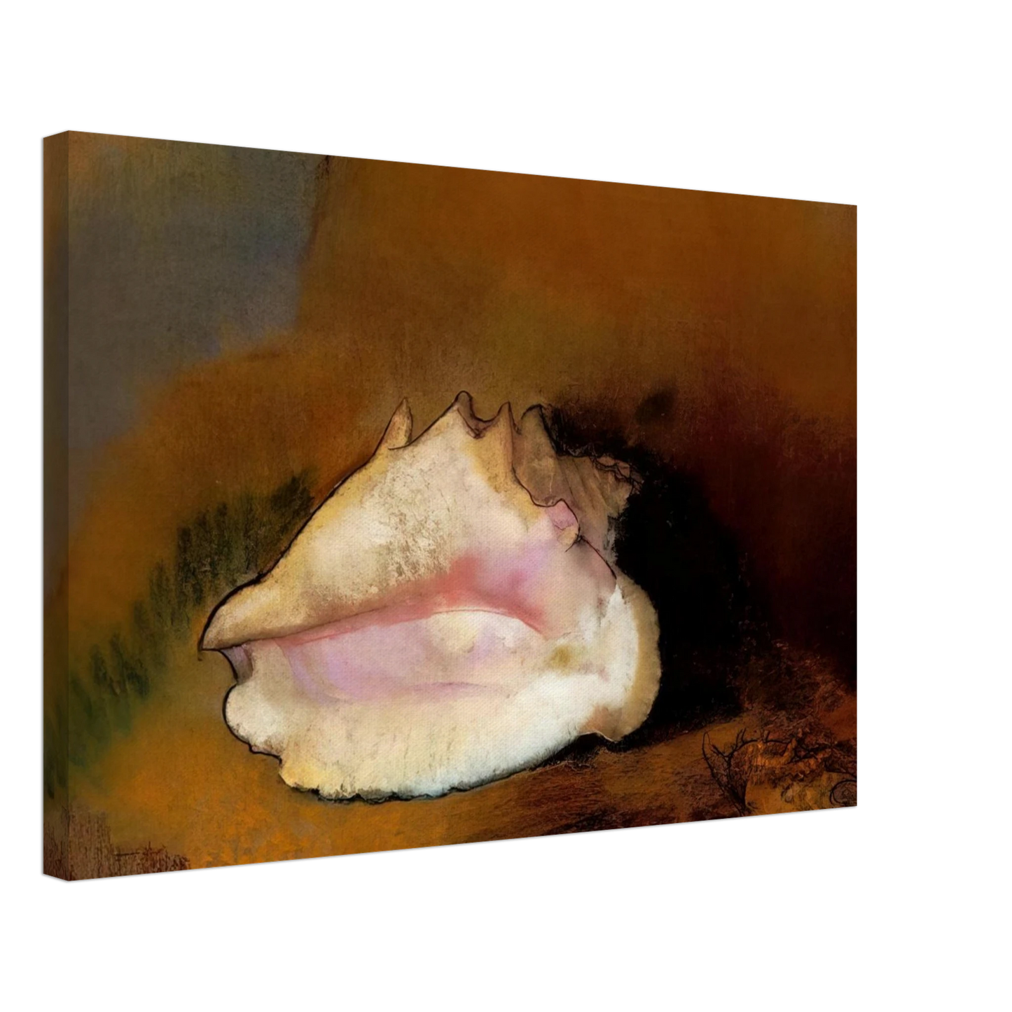 Odilon Redon - THE SEASHELL 1912 1 Canvas - 40x60 cm / 16x24 inches-canvas