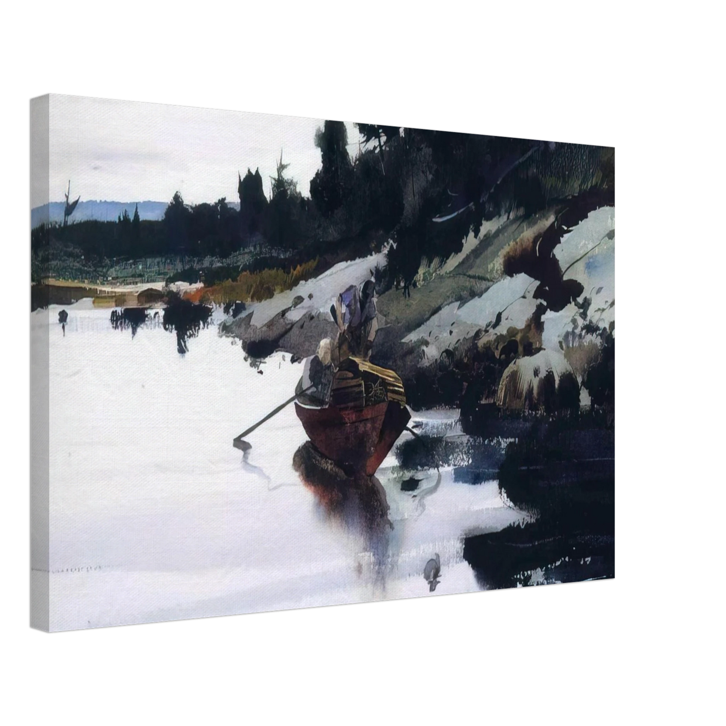 Andrew Wyeth - TURKEY COVE LEDGE Canvas - 40x60 cm / 16x24 inches-canvas