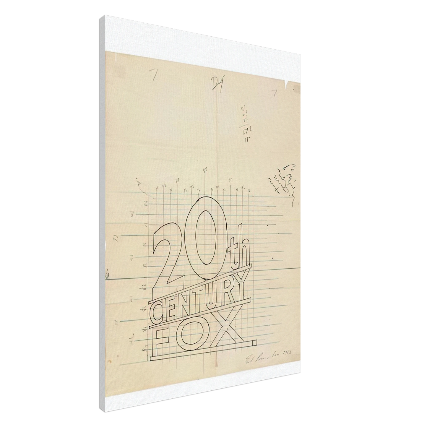 Edward Ruscha - TRADEMARK GRID 1962 Canvas - 20x30 cm / 8x12 inches-canvas