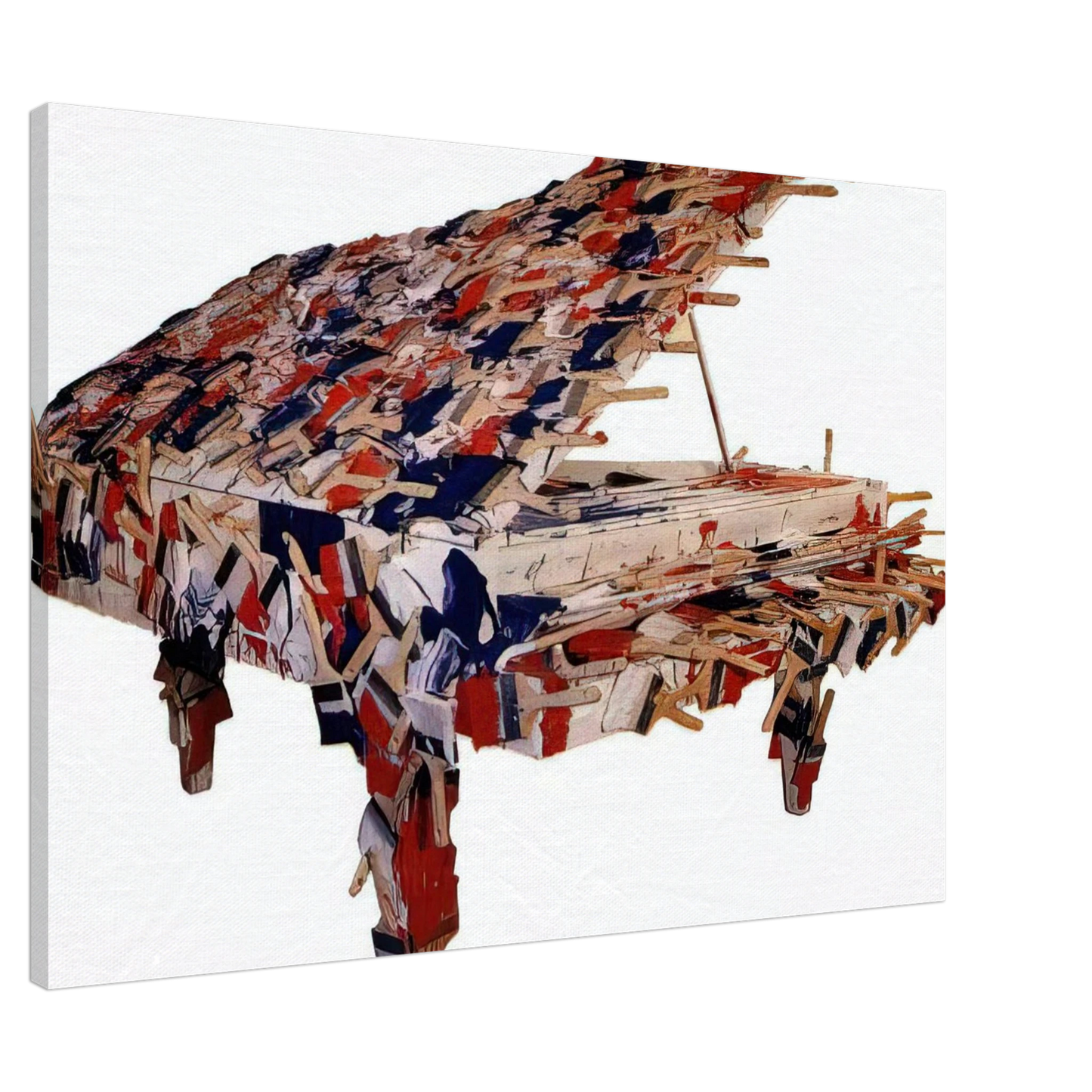 Arman - La Marseillaise - 1989 Canvas - 20x30 cm / 8x12 inches-canvas