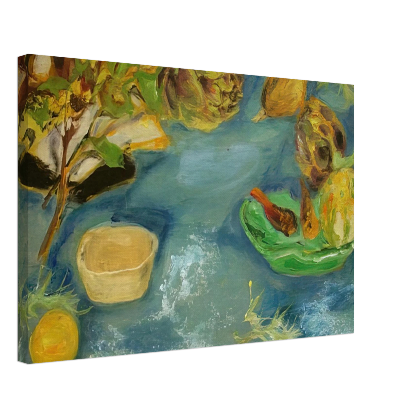 Le Pho - Still life with artichokes - 1956 Canvas - 40x60 cm / 16x24 inches-canvas