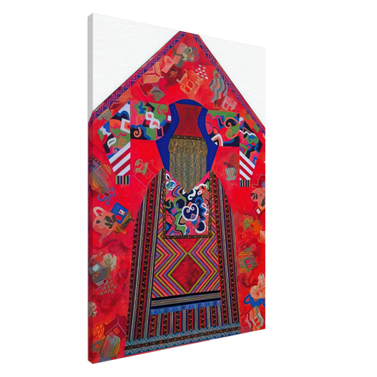 Miriam Schapiro - The Poet - Feminist Art, PD Pattern and Decoration Canvas - 20x30 cm / 8x12 inches-canvas