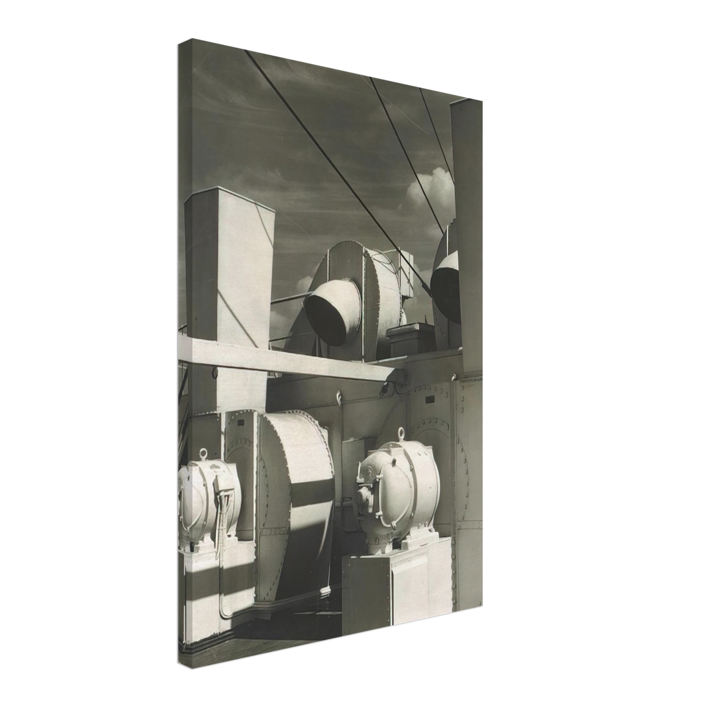 Charles Sheeler - Upper Deck - 1928 Canvas - 70x100 cm / 28x40 inches-canvas