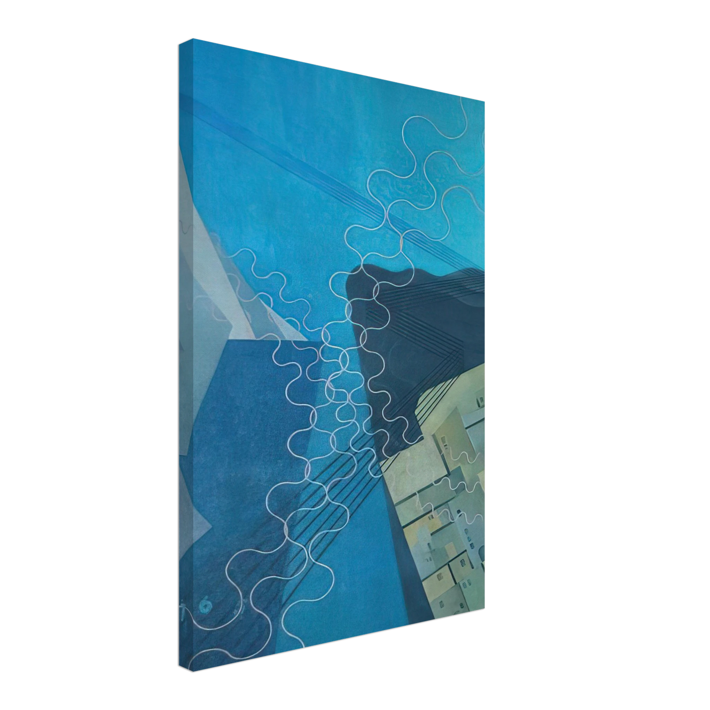 Benedetta Cappa - Synthesis of Telegraphic and Telephonic Communications - 1933 - 1934 Palermo, Sicily, Italy Canvas - 40x60 cm / 16x24 inches-canvas