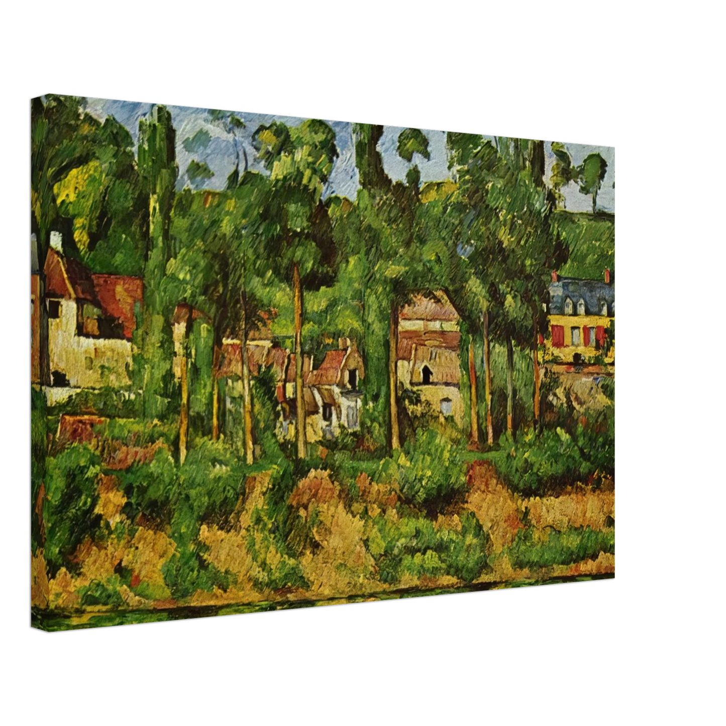 Paul Cezanne - The Chateau de Medan Canvas - 70x100 cm / 28x40 inches-canvas