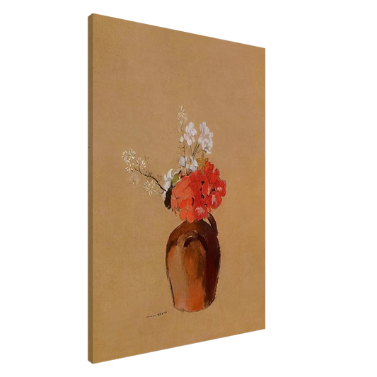 Odilon Redon - FLOWERS IN A POT Canvas - 20x30 cm / 8x12 inches-canvas