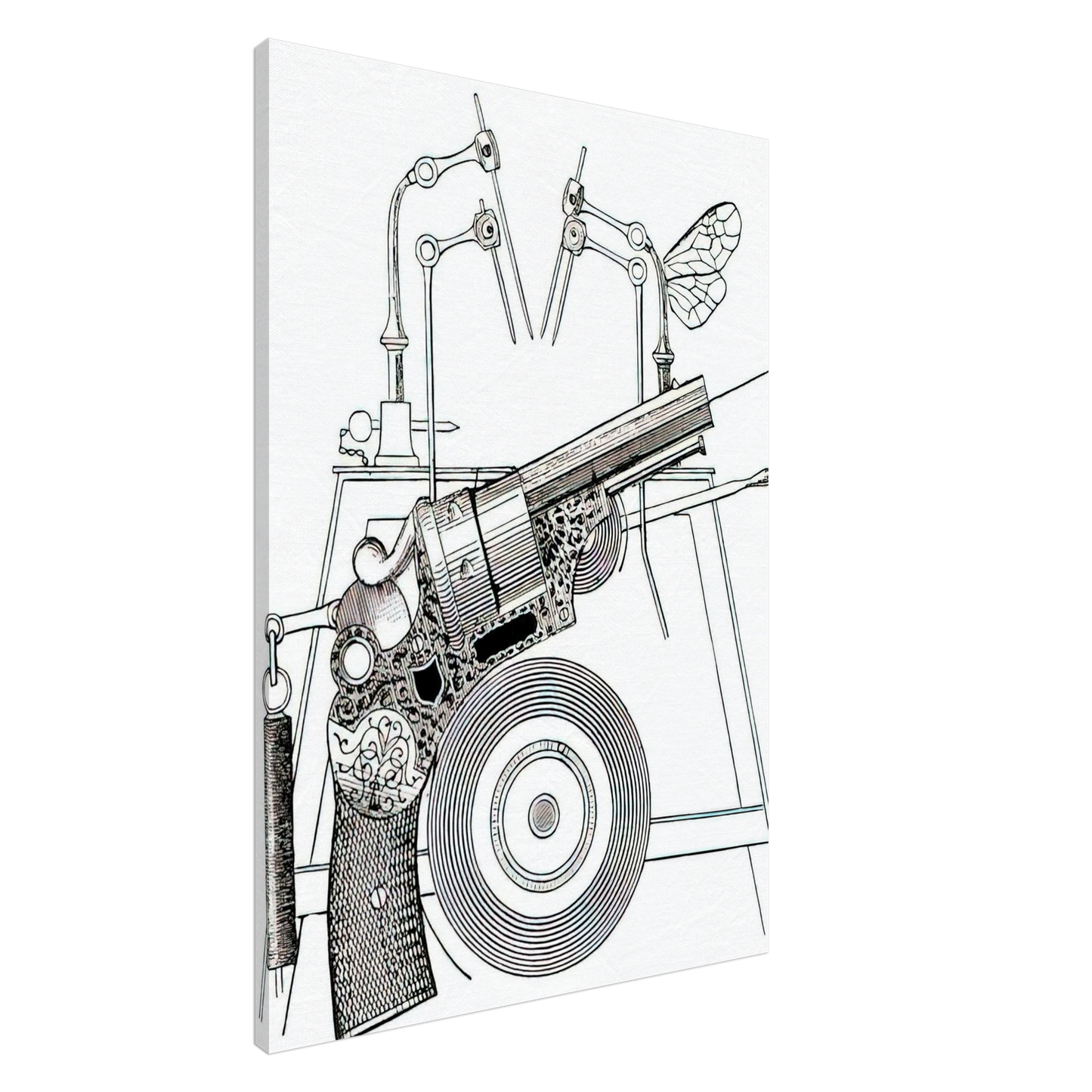 Max Ernst - The Harmonious Fagot Illustration for The Misfortunes of the Immortals Canvas - 20x30 cm / 8x12 inches-canvas