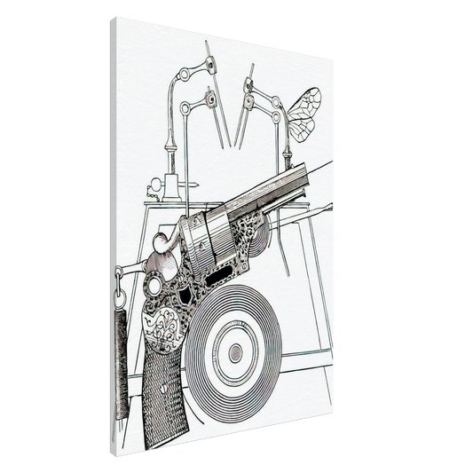 Max Ernst - The Harmonious Fagot Illustration for The Misfortunes of the Immortals Canvas - 20x30 cm / 8x12 inches-canvas