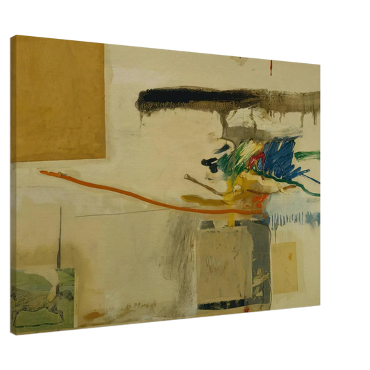 Robert Rauschenberg - UNTITLED FORMERLY TITLED COLLAGE WITH HORSE 1957 Canvas - 20x30 cm / 8x12 inches-canvas