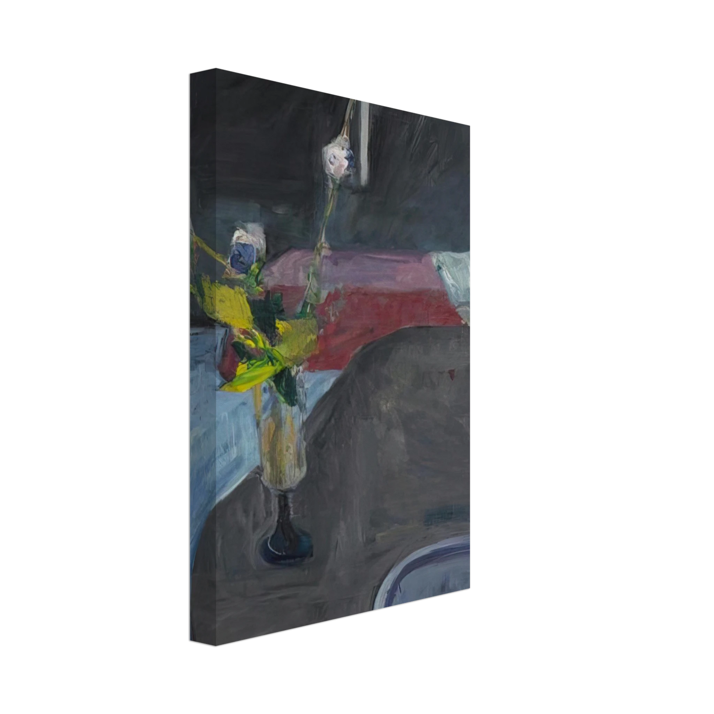 Richard Diebenkorn - Interior with Flowers Canvas - 40x60 cm / 16x24 inches-canvas