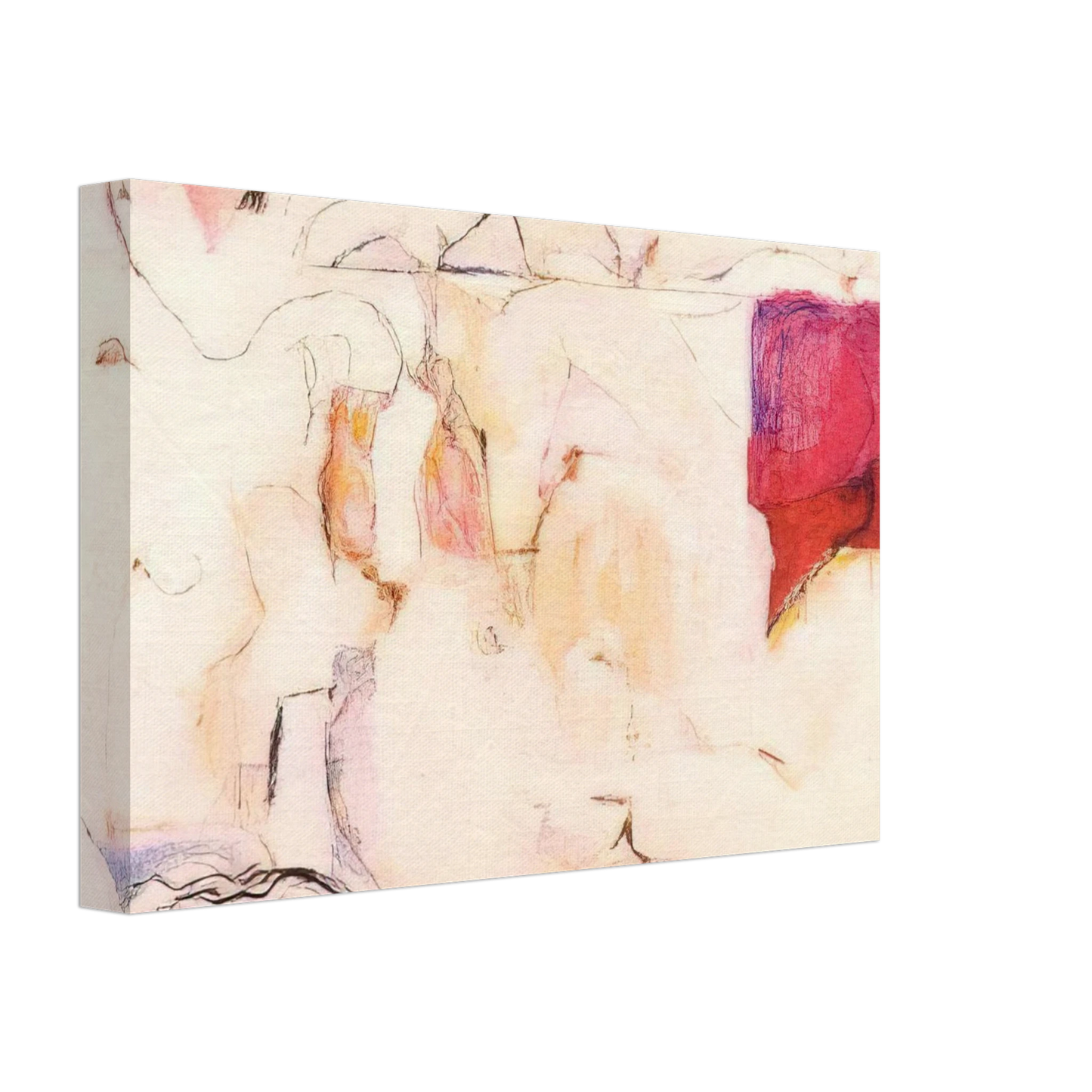 Menez - Untitled - Lyrical Abstraction Canvas - 40x60 cm / 16x24 inches-canvas