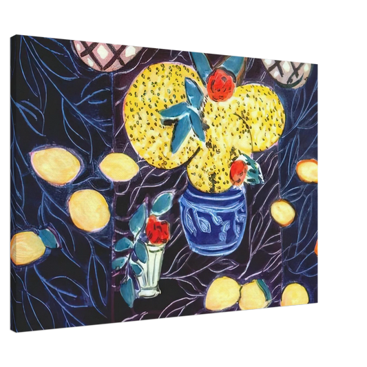 Henri Matisse - LEMONS AND MIMOSA 1944 Canvas - 20x30 cm / 8x12 inches-canvas