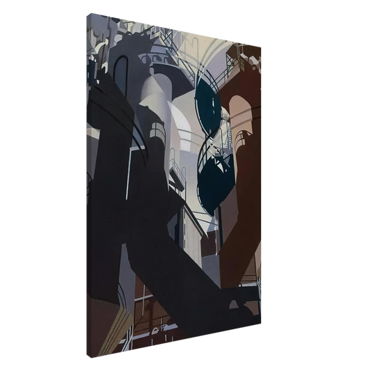 Charles Sheeler - Ore Into Iron - 1953 Canvas - 20x30 cm / 8x12 inches-canvas