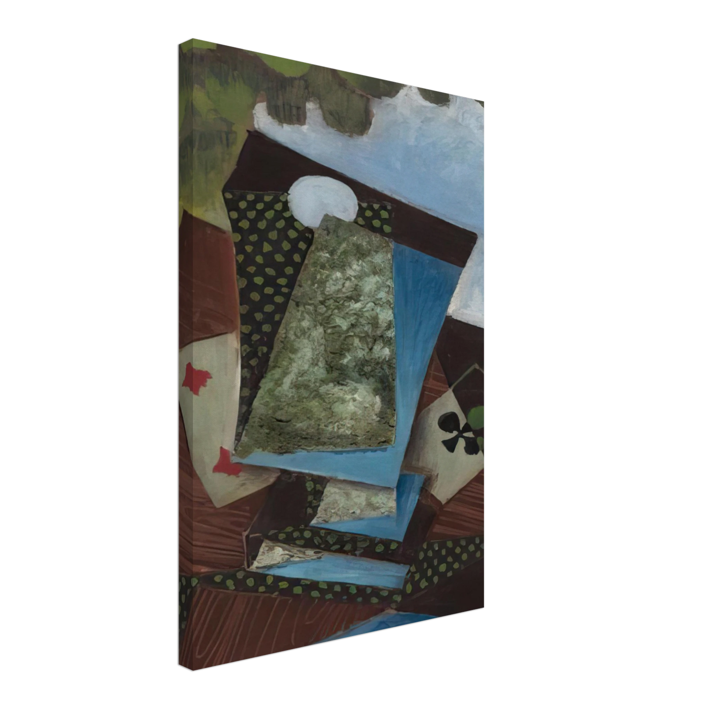 Juan Gris - ACE OF CLUBS AND FOUR OF DIAMONDS Canvas - 70x100 cm / 28x40 inches-canvas