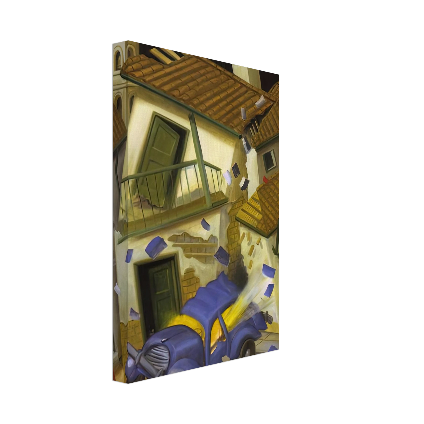 Fernando Botero - CAR BOMB Canvas - 40x60 cm / 16x24 inches-canvas