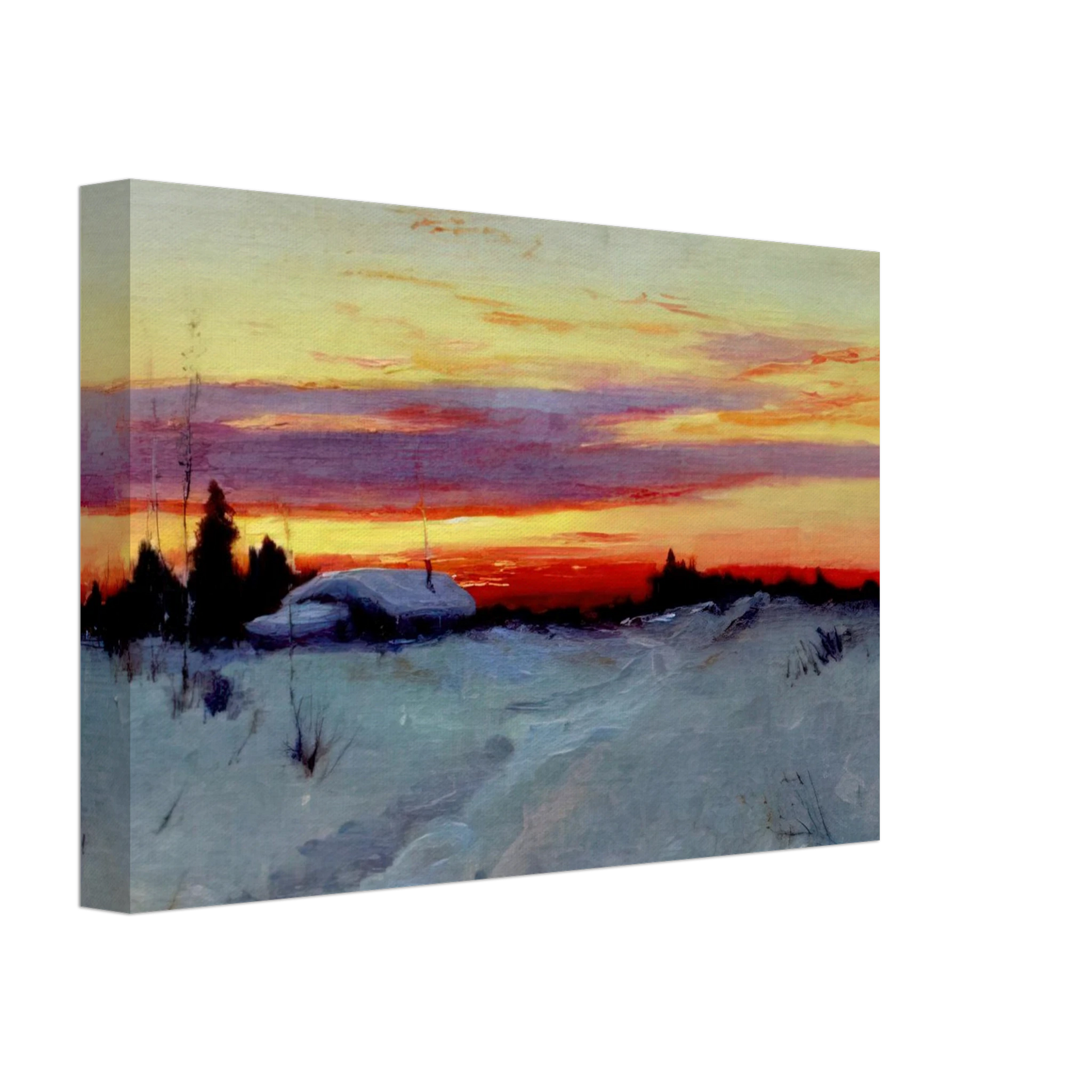 Sydney Laurence - Alaska Sunset - Romanticism Canvas - 70x100 cm / 28x40 inches-canvas