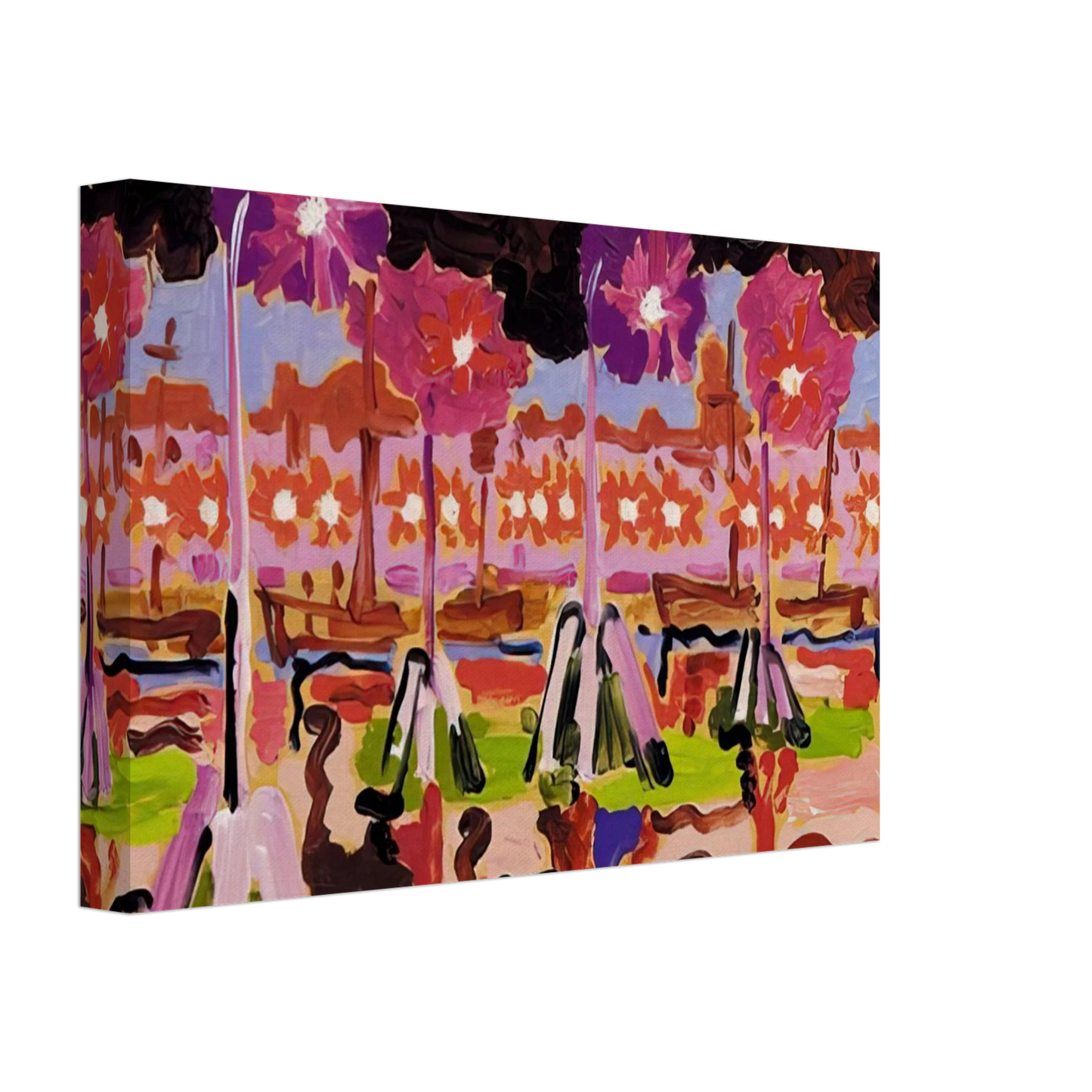 Charles Lapicque - Quai a Venise - 1955 Canvas - 70x100 cm / 28x40 inches-canvas