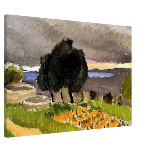 Henri Matisse - LANDSCAPE OF THE MIDI BEFORE THE STORM 1921 Canvas - 20x30 cm / 8x12 inches-canvas