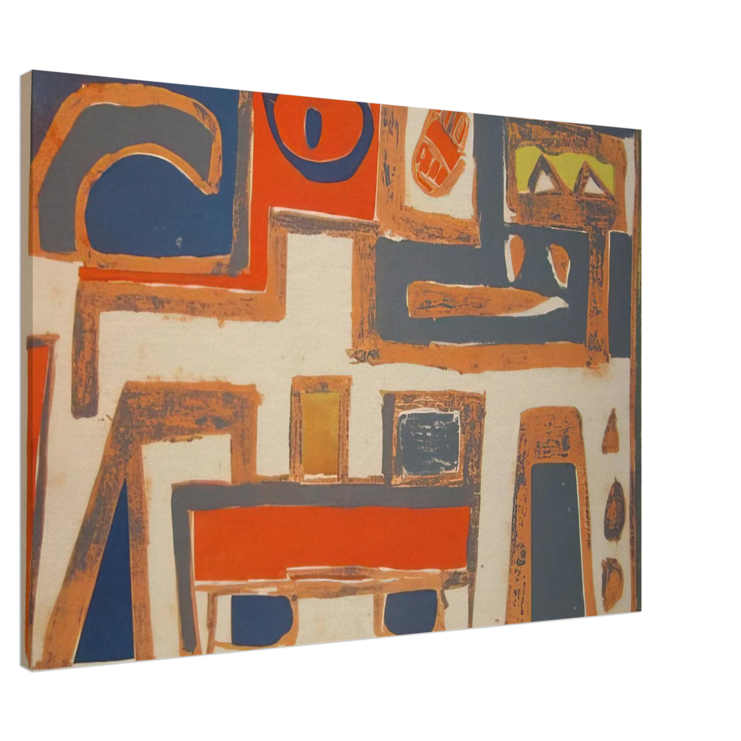 Will Barnet - The cat - 1956 United States Canvas - 20x30 cm / 8x12 inches-canvas