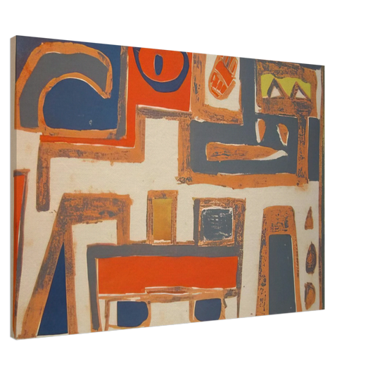 Will Barnet - The cat - 1956 United States Canvas - 20x30 cm / 8x12 inches-canvas