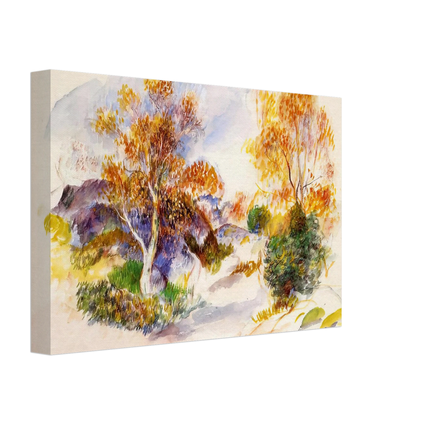 Pierre-Auguste Renoir - Landscape with Trees Canvas - 40x60 cm / 16x24 inches-canvas