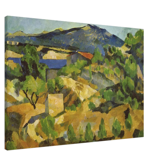 Paul Cezanne - Mountains in Provence. L'Estaque Canvas - 20x30 cm / 8x12 inches-canvas
