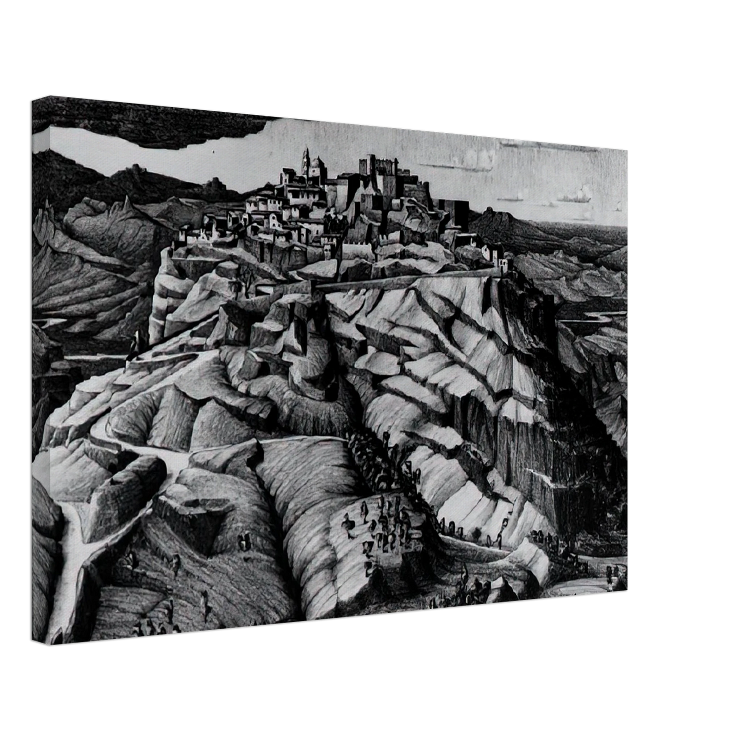 MC Escher - SANTA SEVERINA CALABRIA FEBRUARY 1931 1931 Canvas - 70x100 cm / 28x40 inches-canvas