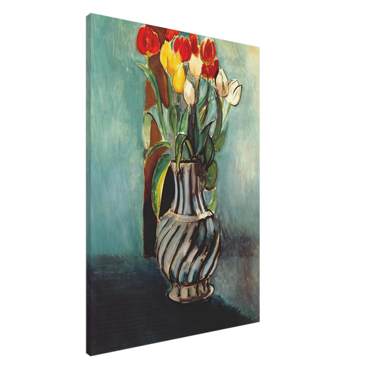 Henri Matisse - ME MYSELF STENDHAL VASE OF TULIPS 1914 Canvas - 20x30 cm / 8x12 inches-canvas