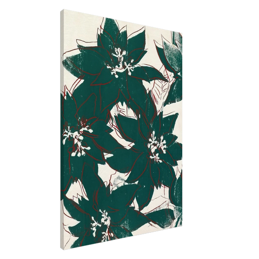 Andy Warhol - Poinsetta Canvas - 20x30 cm / 8x12 inches-canvas