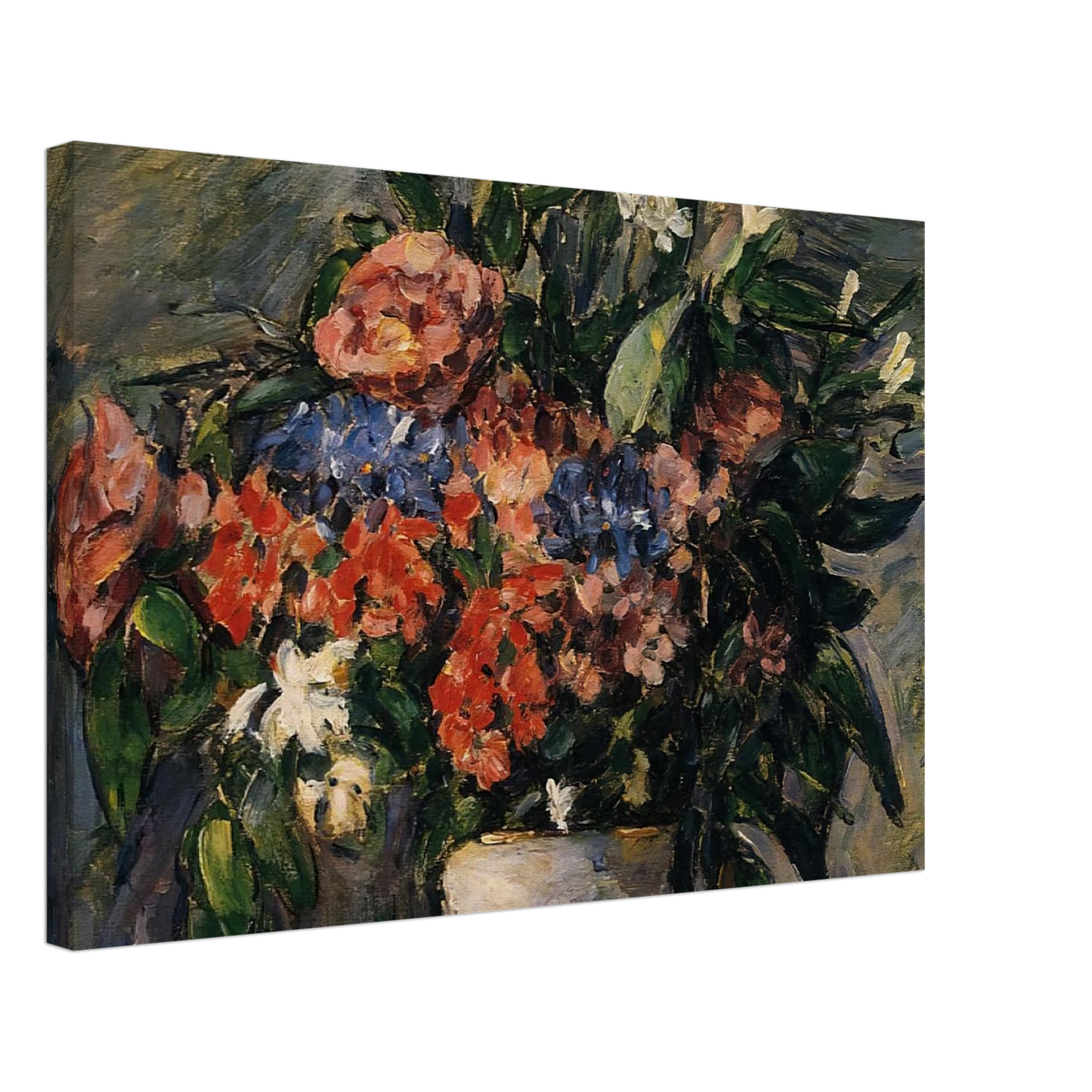Paul Cezanne - Pot of Flowers Canvas - 40x60 cm / 16x24 inches-canvas