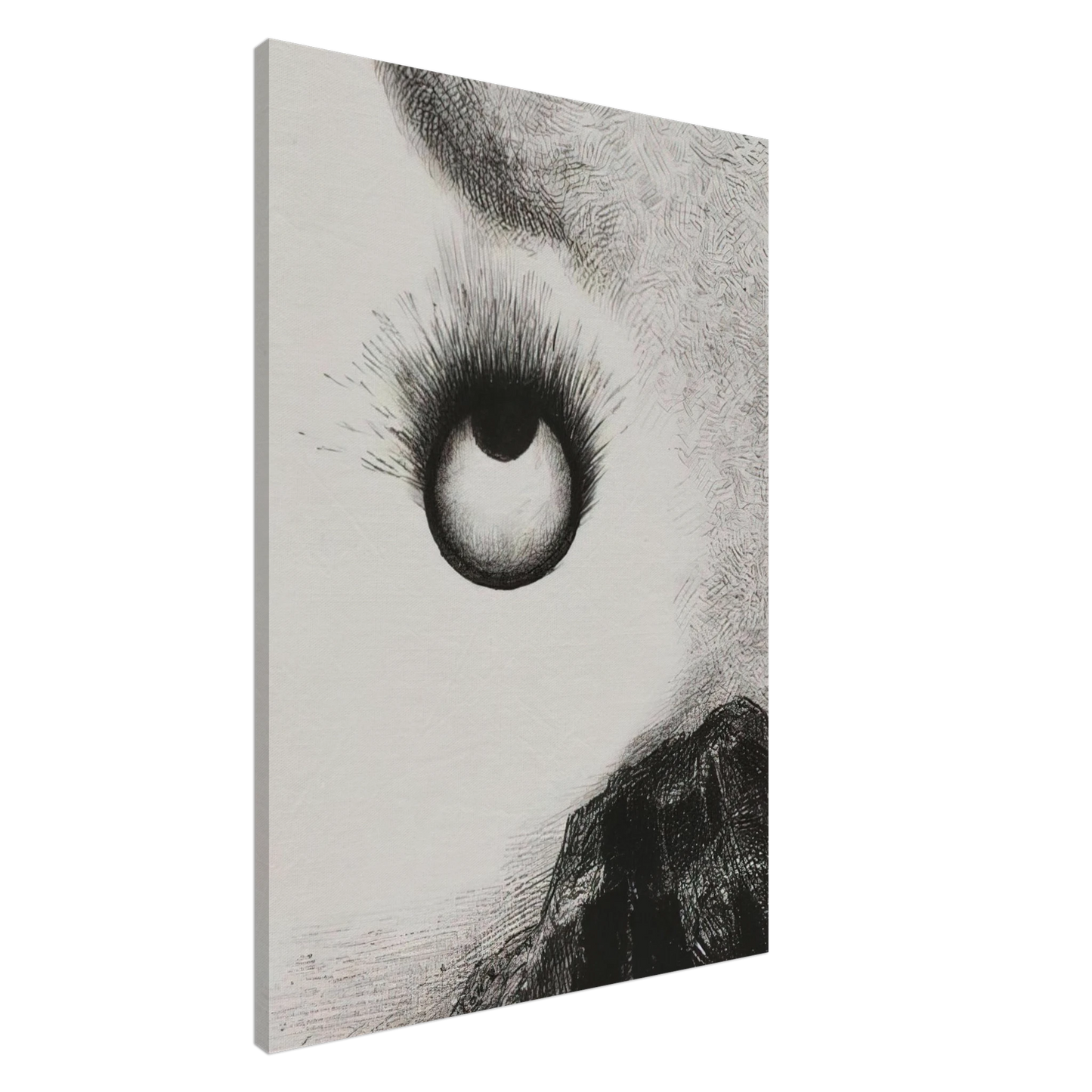 Odilon Redon - EVERYWHERE EYEBALLS ARE AFLAME 1888 Canvas - 20x30 cm / 8x12 inches-canvas