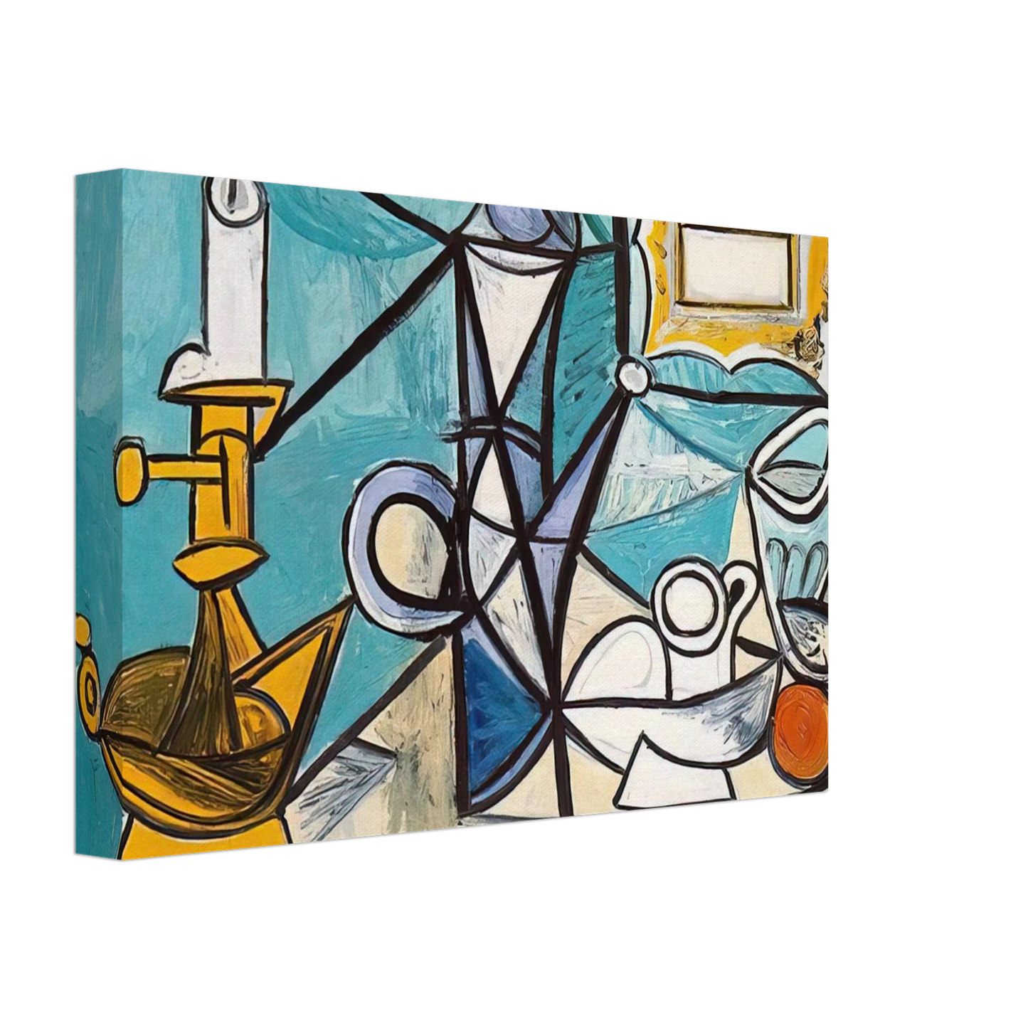 Pablo Picasso - Still life with lamp - 1944 Canvas - 40x60 cm / 16x24 inches-canvas