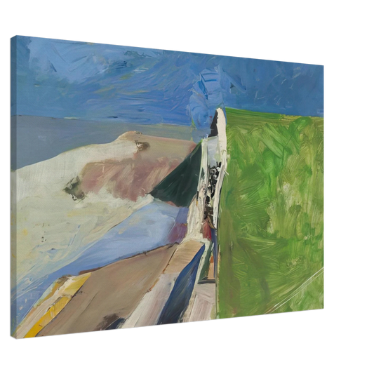 Richard Diebenkorn - Seawall Canvas - 20x30 cm / 8x12 inches-canvas