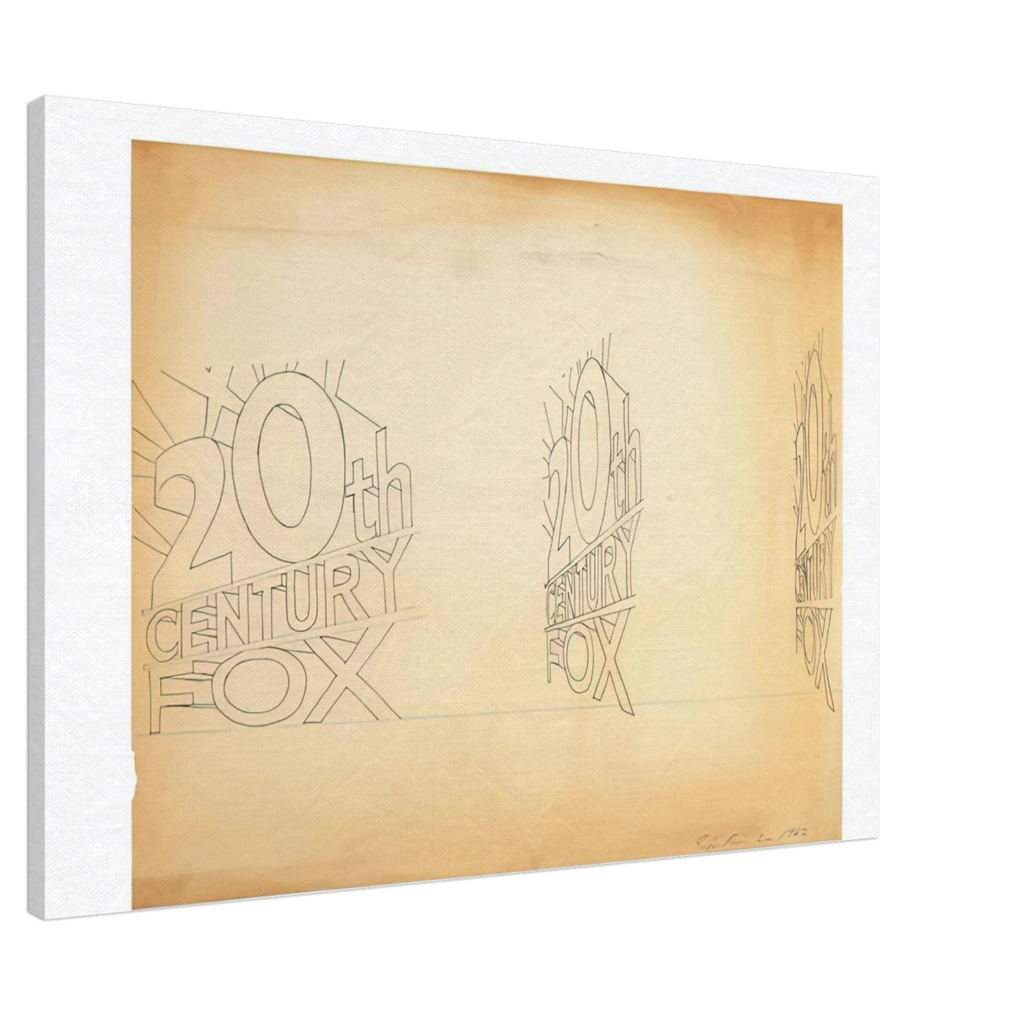 Edward Ruscha - TRADEMARK STUDY 1 1962 Canvas - 20x30 cm / 8x12 inches-canvas