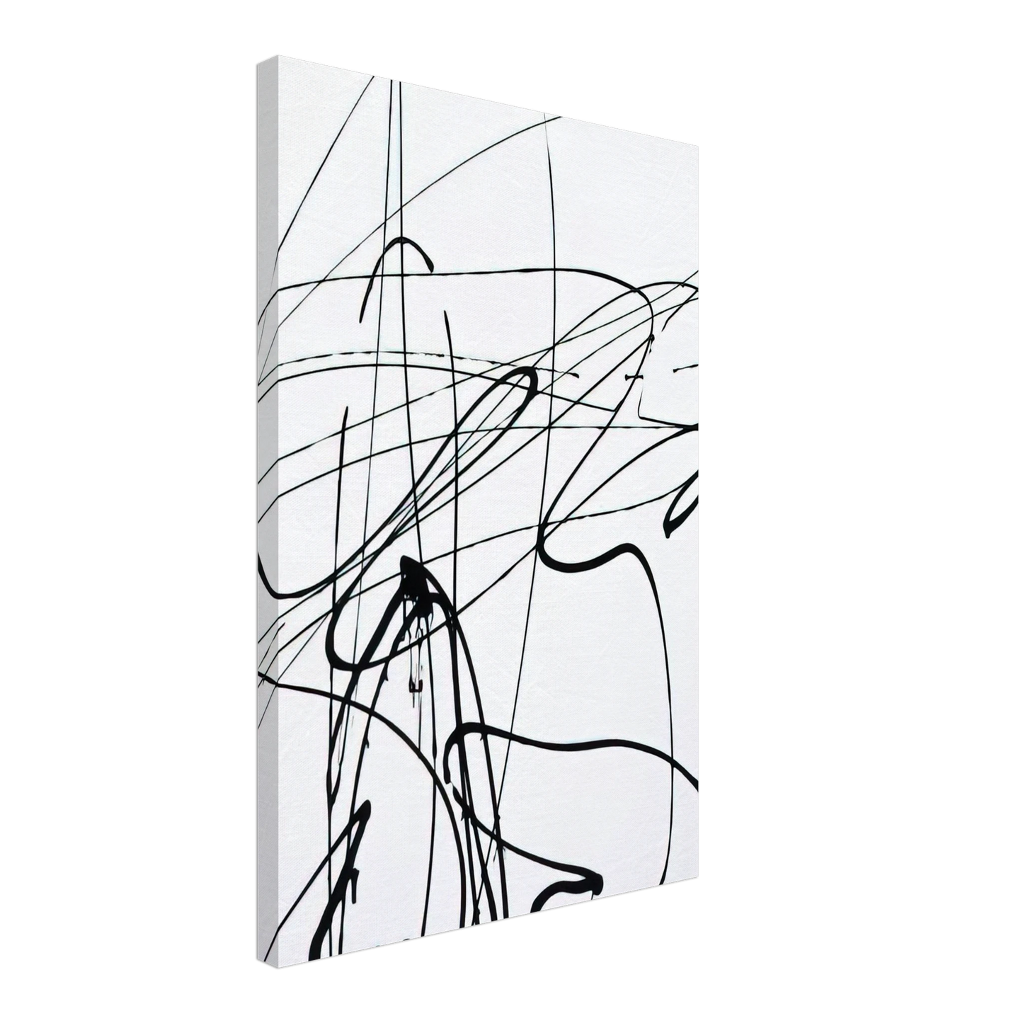 Hans Hartung - Untitled T1989-A3 - 1989 Canvas - 40x60 cm / 16x24 inches-canvas