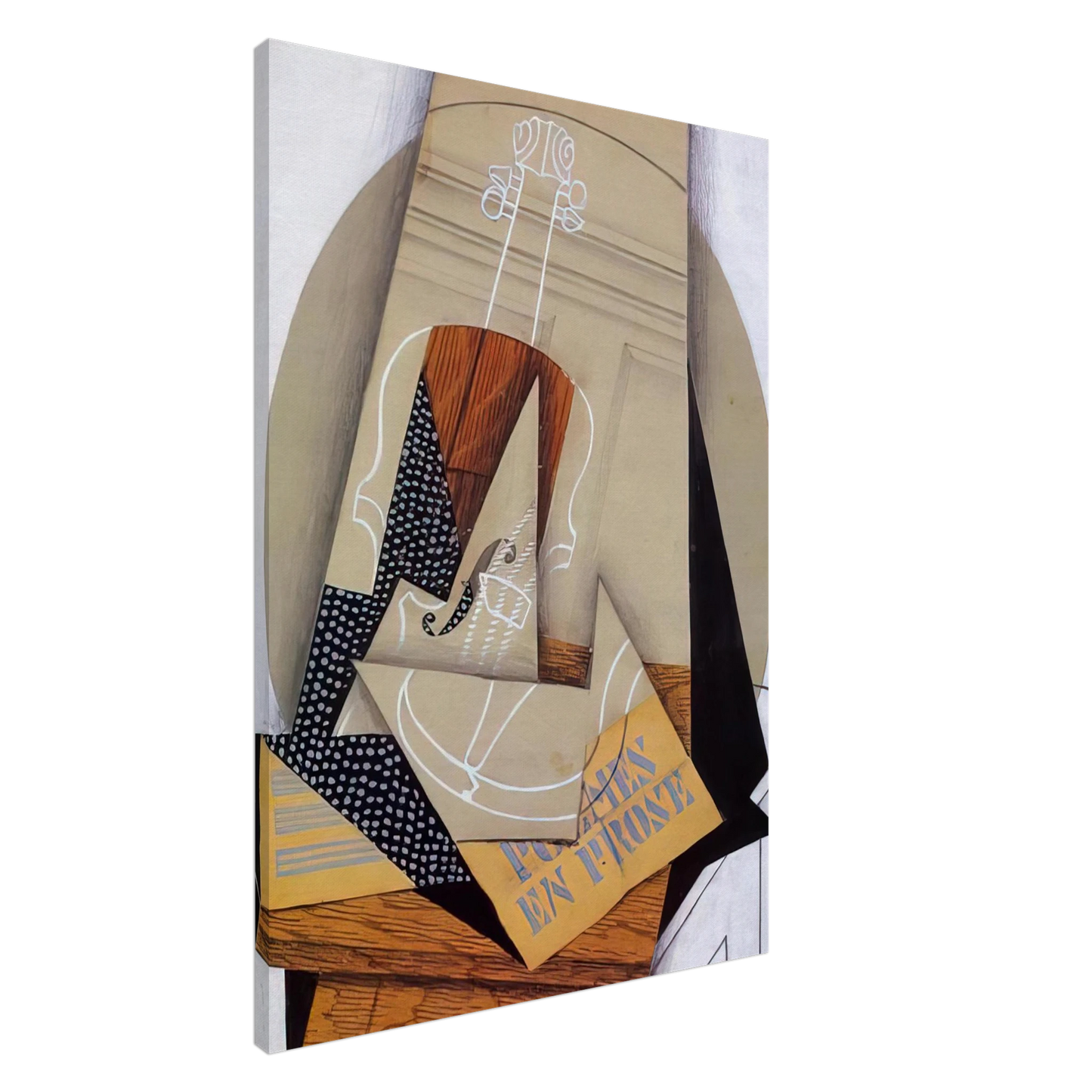 Juan Gris - COMPOSITION WITH VIOLIN Canvas - 20x30 cm / 8x12 inches-canvas